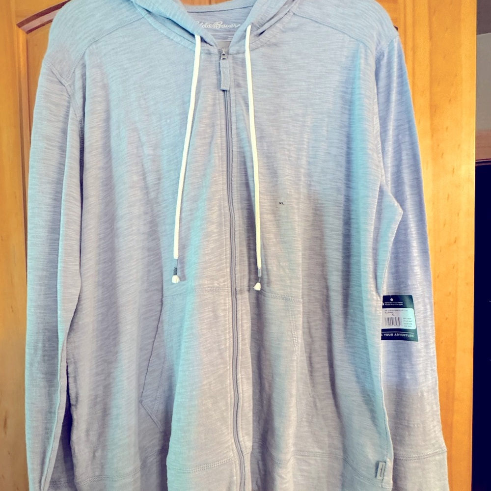 Eddie Bauer Ladies lightweight zip up hoodie jacket. XL.
